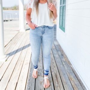 JUDY BLUE high tide tie dye release him skinny jeans plus